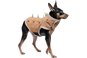 Spike Vest Adjustable Dog Harness Vest with Removable Spikes to Shield Your Pet from Coyotes Raptor Animal Attacks