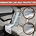 Car Seat Protector Under Baby Carseat- Extra Padded for XL Size Car Seat-Waterproof&Durable Premium Materials-Extra Large Storage Pocket - Prevents Dirt and Damage on Leather Car Seat(Grey)