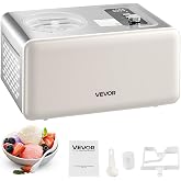 VEVOR Automatic Ice Cream Maker with Built-in Compressor, 2 Quart No Pre-freezing Gelato Maker, Electric Sorbet-Maker, 3 Modes Compressor Ice Cream Machine for Home Kitchen