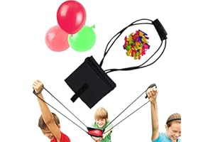 WHIZBUILDERS Water Balloon Launcher/Cannon/Slingshot/Potato Catapult : Waterballoon Baloons ballons Bulk Bunch Sling Shots Shot, TShirt Summer Outdoor Water Ballon Bombs Toy & Games for Kids & Adults
