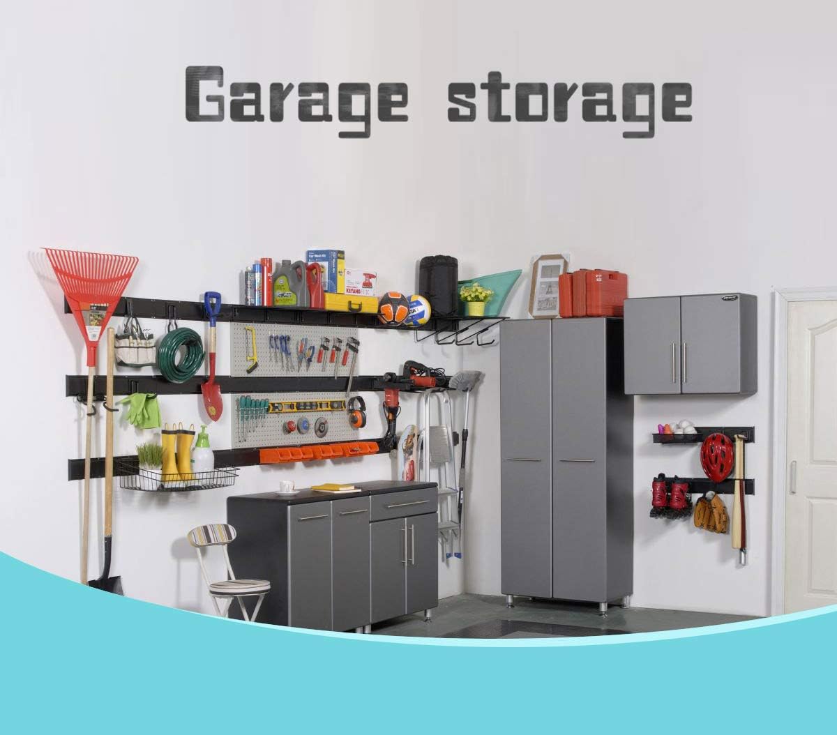 Ultrawall Garage Storage System,12PCS Garage Hanger Tool Organizer with Hooks, Hanger: Home & Kitchen