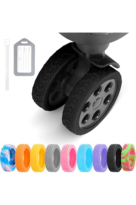 Covers Rosaerpy Luggage Wheel Covers Pieces Suitcase Wheel