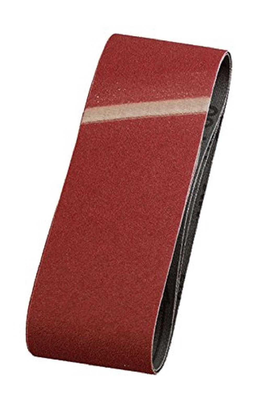 kwb Abrasive Belts 65X410 Mm Made Of High-Grade Corundum With Grit Size 60, Special Gluing and Flexible Cotton Fabric for Coarse Sanding Of Wood and Metal
