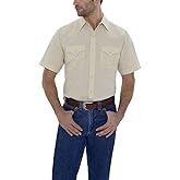 Ely & Walker Men's Short Sleeve Solid Western Shirt