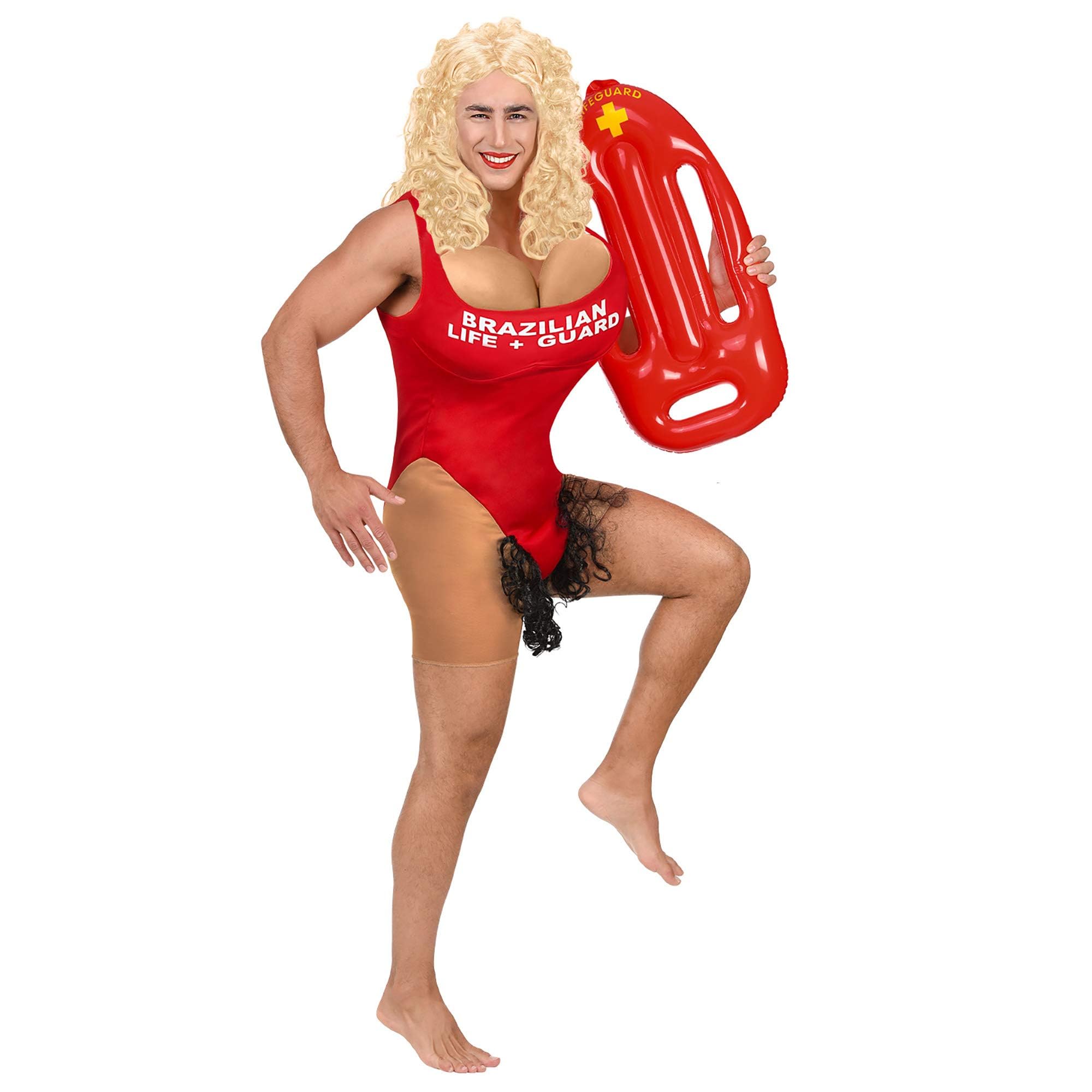 W WIDMANN MILANO Party Fashion - Brazilian Lifeguard Costume for Men, Drag Queen, Swimmers, Sexy Fun, Stag and Hen Parties, Carnival, Theme Parties, Size XL