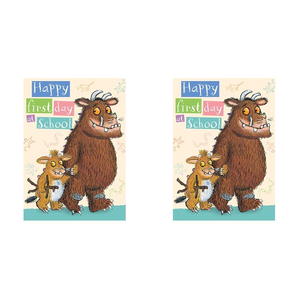 The Gruffalo Danilo Promotions,128 x 178mm,Multi Boy's/Girl's Happy First Day at School Good Luck Card Child - Greeting Card for Him/for Her (WW-GR026) (Pack of 2)