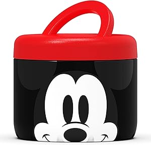 S'nack by S'well Stainless Steel Food Container - 24 Fl Oz - Disney Hello Mickey Mouse - Double-Layered Insulated Bowls Keep Food and Drinks Food and Drinks Cold for 12 Hours and Hot for 7 Hours