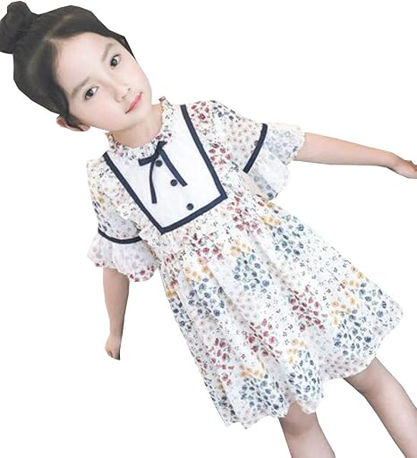 Amazon Yuyo 子供服 ワンピース 女の子 ガールズ キッズ 薄手 おしゃれ 可愛い 半袖 カジュアル ゆったり 春 夏 通学 ベビー 子供用 入学式 ワンピース チュニック 通販