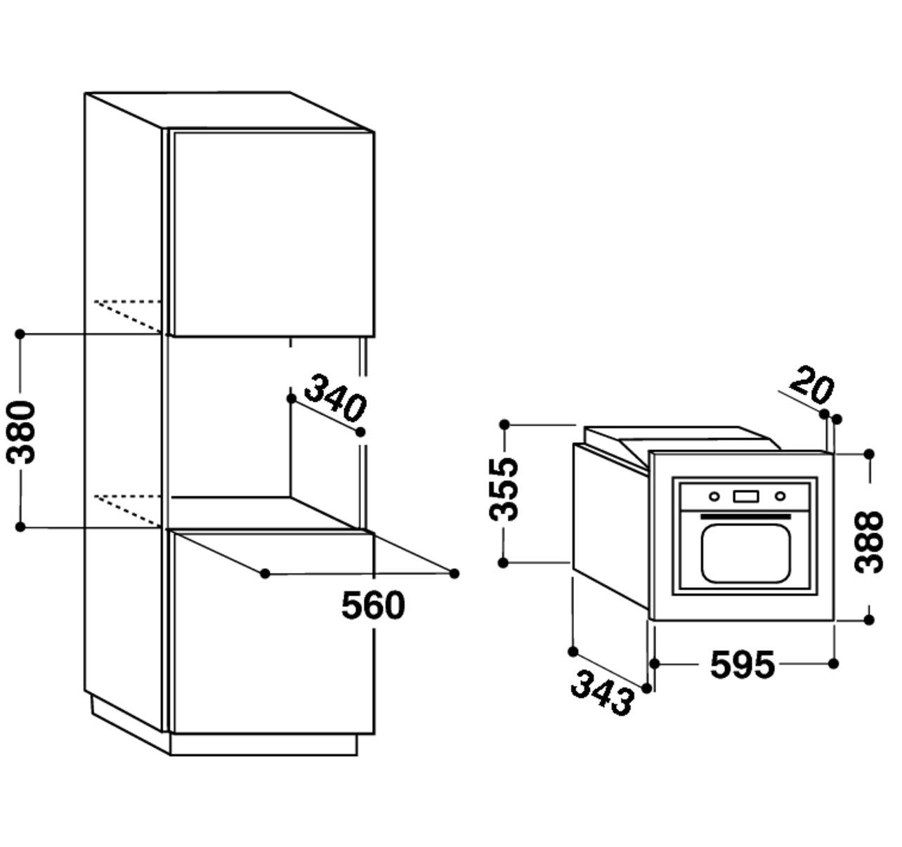Whirlpool AMW 140 NB Integrado 20L 800W Acero inoxidable ...