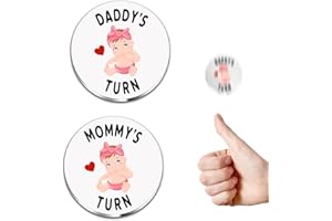 Funny New Parent Decision Coin, Stainless Steel First Time Mom Dad Gifts, Unique Baby Shower Gag Gifts for Couples, New Paren