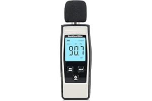 XinJiaYi Decibel Meter, Portable SPL Meter (Sound Pressure Level Meter), Digital Noise Meter, Range 30-130 dB(A) db Meter, Noise Volume Sound Monitoring Tester (Battery Included) Gray