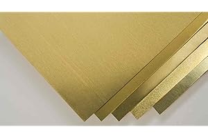 GOODSON Brass Shim Stock Assortment | 5 Pack | 4 x 6 in. | .001, 002, 003, 005 and .010 in. Thick