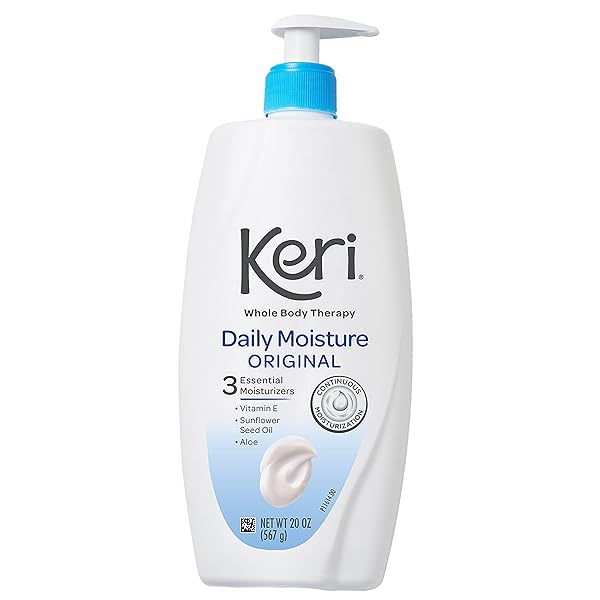 KERI WHOLE BODY THERAPY ORIGINAL, CONTINUOUS MOISTURIZATION, 3 ESSENTIAL MOISTURIZERS (VITAMIN E, ALOE AND SUNFLOWER SEED OIL), 20 OZ