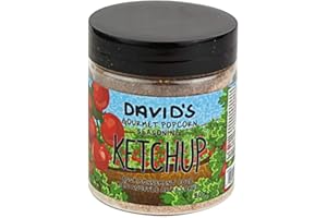 David’s Gourmet Ketchup Popcorn Seasoning - 70g (2.5oz) | Use to Flavor Popcorn Kernels, Chips, Fries, Eggs, Marinades