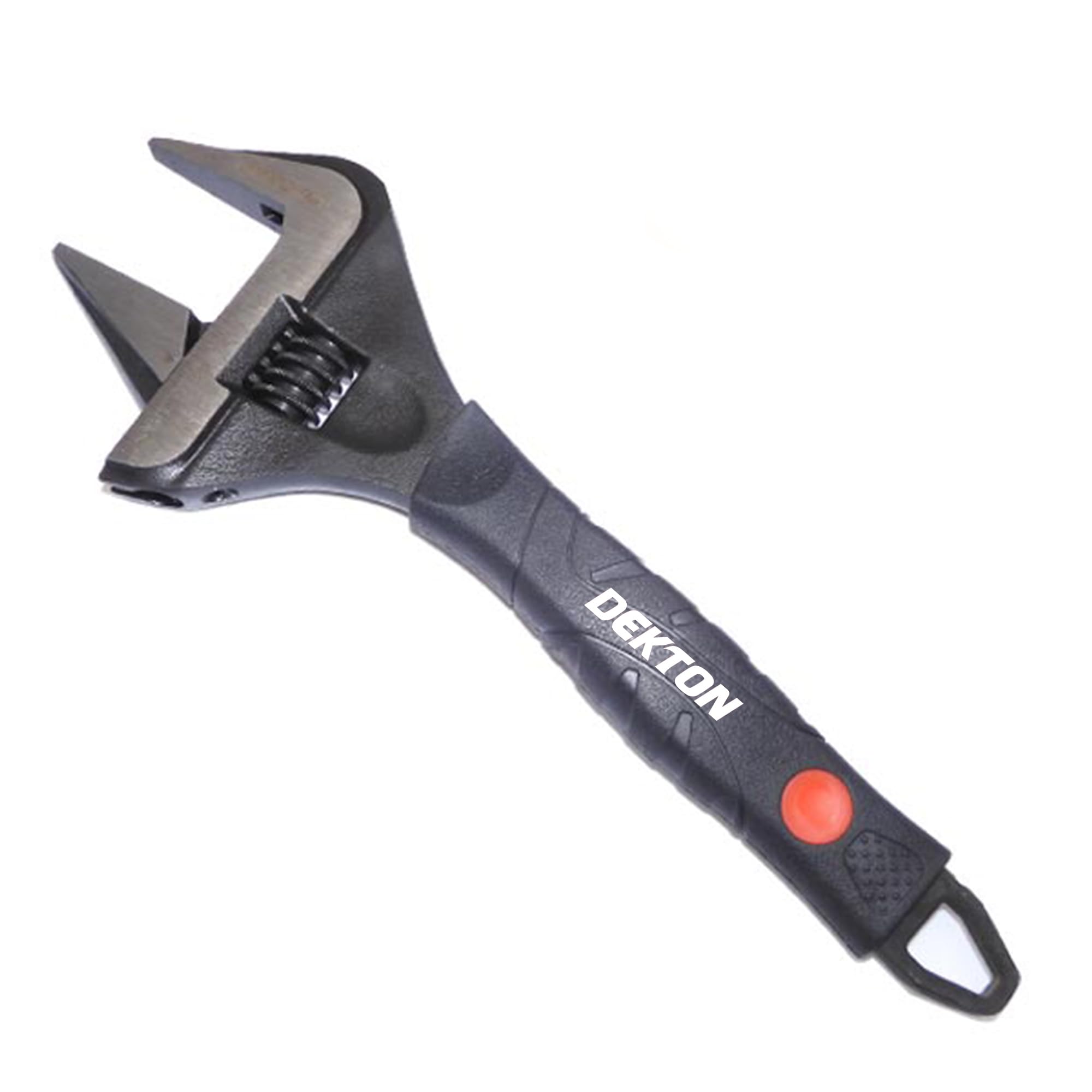 DEKTON Maxpower Extra Wide Jaw Adjustable Wrench-Heavy-Duty Tool with Wide Opening for Larger Nuts and Bolts| Precision-Crafted Chrome Vanadium Steel for Durability & Strength| Comfort Ergonomic Grip