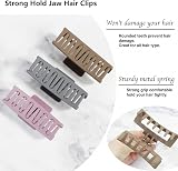 Somnr 3 PCS Claw Hair Clips Rectangle 3.4 in ABS Anti Slip Matte view 6