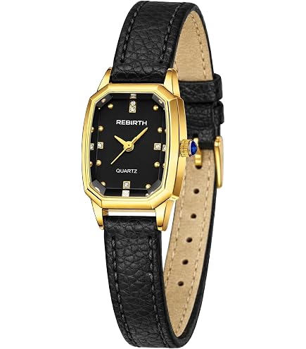 Floral-Shaped Creative Gold Quartz Watch Lightweight Leather Band Womens Fashion Petite Floral Shaped Creative Gold Quartz  main image 4