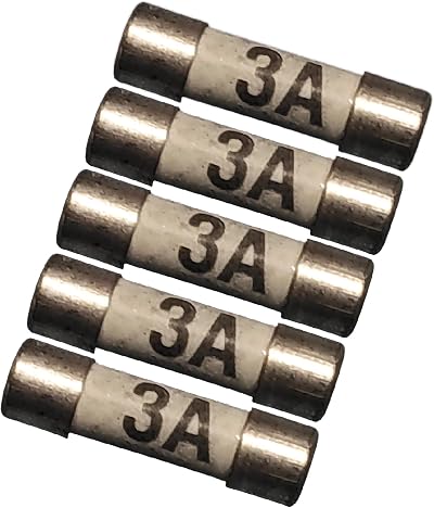 SISI UK 3 AMP Mini Shaver Plug Fuses 20mm x 5mm - Pack of 5