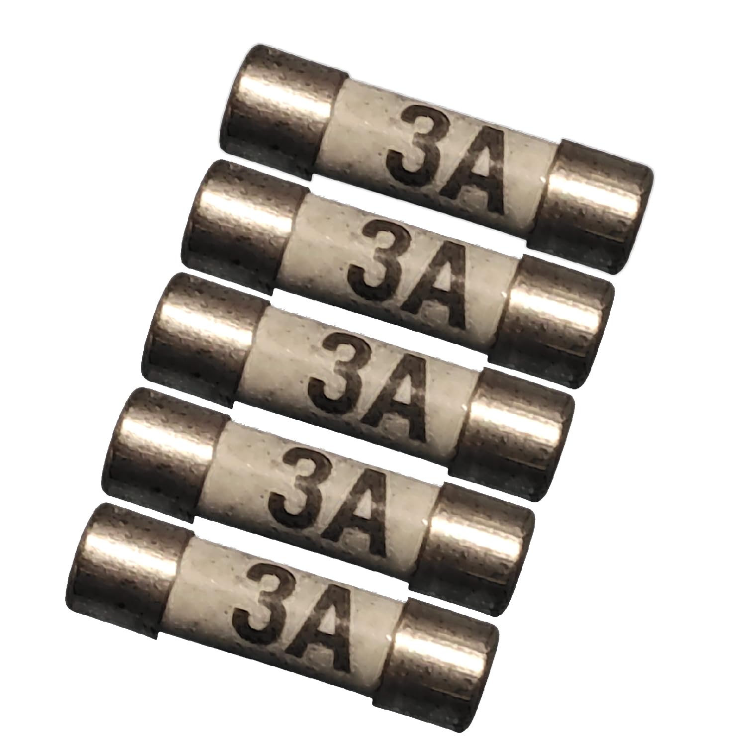 SISI UK® 3 AMP MINI SHAVER PLUG FUSES 20MM X 5MM - PACK OF 5