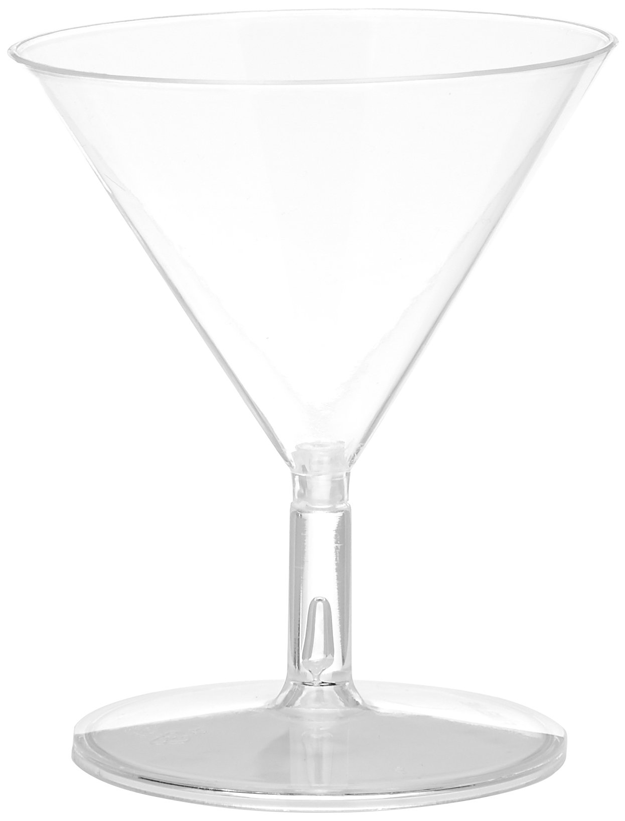 AmscanWashablePlasticMiniMartiniGlassesPerfectforAppetizersDessertsorCocktails20oz