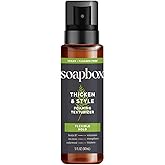Soapbox Men's Thicken & Style Foaming Texturizer, Men's Hair Styling Foam, Hair Care for Men, 5oz