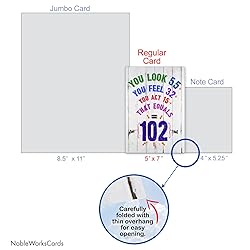 NobleWorks - Milestone Birthday Greeting Card with