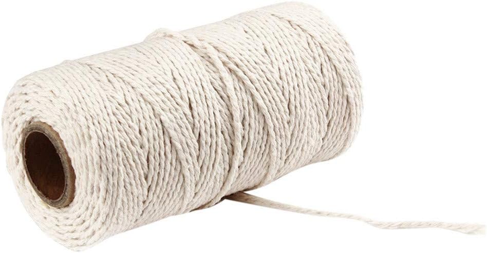 Baikk Macrame Cord 100m Long/100Yard Strong Knotting Macrame Rope Soft Cotton Cord for Wall Hanging, Plant Hangers, Crafts, Knitting, Decorative Projects