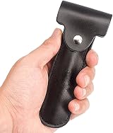 vepoty Leather Razor Case Portable Protective Shaving Travel Pouch for Men view 7