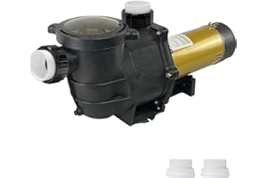 2.5HP PureBy In/Above Gound Pool Pump, 115/230V Dual Voltage Pool Motor, Flow Rate 6480GPH, 2" Port Size with 1.5" & 2" NPT Adapters