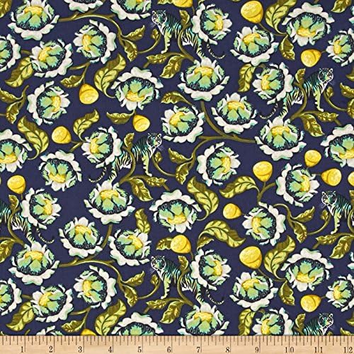 Tula Pink Eden Lotus Midnight Fabric By The Yard