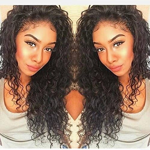 CY Wigs Natural Color Small Curl Full Lace Wigs Brazilian Virgin Hair 130 Density Lace Front Wigs Human Hair Wigs For Black Women (12 inch, Full Lace Wigs)