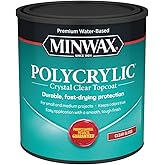 Minwax 65555444 Acabado protector poliacrílico a base de agua, cuarto de galón, brillo
