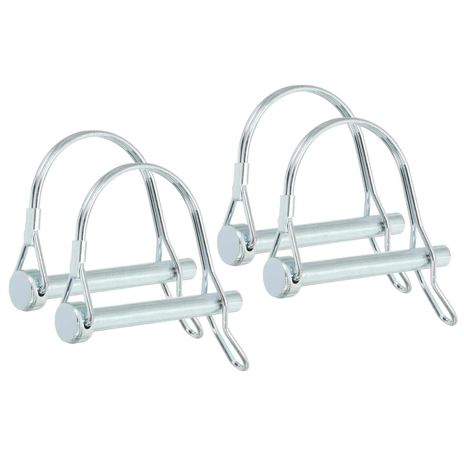 PATIKIL Shaft Locking Pin W Ear 5/16x2-9/16x1.73"(D*L*IW), 4 Pcs Safety Coupler Pin Pto Pin Round Arch Wire Retainer and Ear for Farm Trailer Tractor Truck Boat Towing (8x65x44mm)