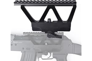 Bravary Side Scope Mount - Quick Detach Scope Mount Side Picatinny Rail Mount for Red Dot Sights Scopes - 20mm Standard Rail Mount