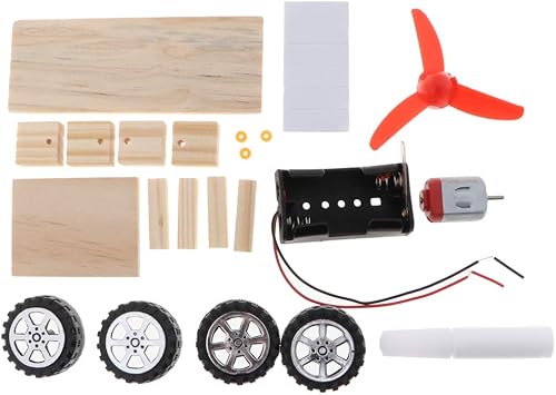NYLSA Wind Powered Car Model DIY Assemble Kit School Physics Science Educational Toy