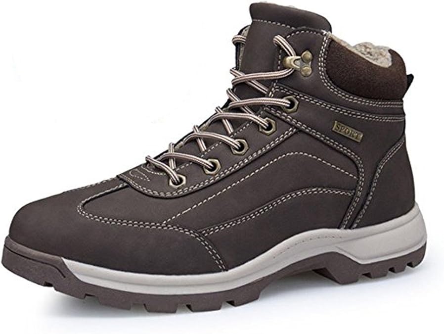 Botas de Nieve Hombre Impermeable Zapatillas Senderismo Calientes Fur Antideslizante Sneakers