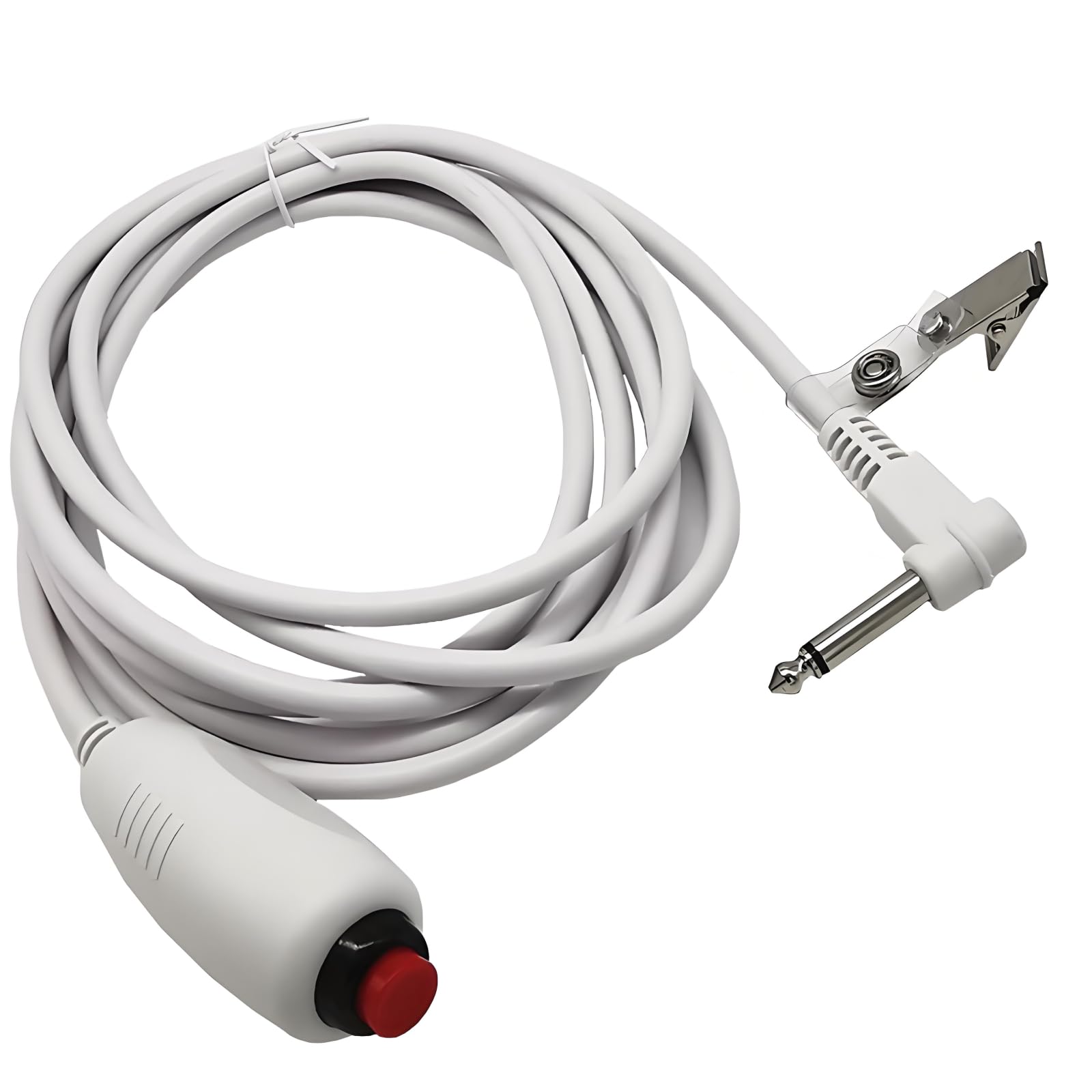 Nurse Call Cord, 6.35mm Interface Replacement Push Button Cord Cable with Clip for Nurse Station 9.8ft Long