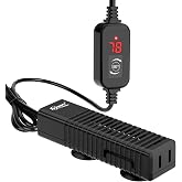hygger Nano Submersible Aquarium Heater for 3-8 Gallon Fish Tank Betta Heater with Digital Display, Adjustable Temperature Controller 30Watt