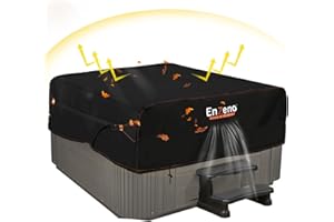 Enzeno Outdoor SPA Hot Tub Cover Waterproof Square 80 x 80 inch fit 79 x 79 or 78 x 78 or 77 x 77 420D Heavy Duty Cub Hot Tub Lid Protectors Protective Cover Cap