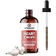 Strauss Naturals Heart Drops – Natural Mistletoe & Aged Garlic Extract Heart Health Supplement – Helps Maintain Healthy Cardiovascular System – Vegan & Non-GMO – 225 ml Bottle