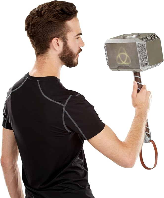 Legends Series, Marteau électronique Premium Mjolnir avec Sons et lumières, Article de Cosplay pour Adultes