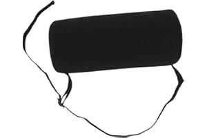 ZASCHMOY Cylinder Lumbar Roll Support Pillow - Low Back Support Memory Foam Cushion for Office Chair & Car – Gray (Black)