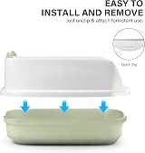 Vivo Technologies Cat Litter Tray Box Open Top with Detachable Rim 48x40x20cm view 7