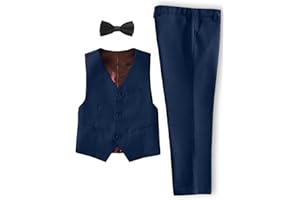 YuanLu Boys Suit Homecoming Dresses for Kids Ring Bearer Outfit Suits Tuxedo Formal Vest and Pants Suit Set