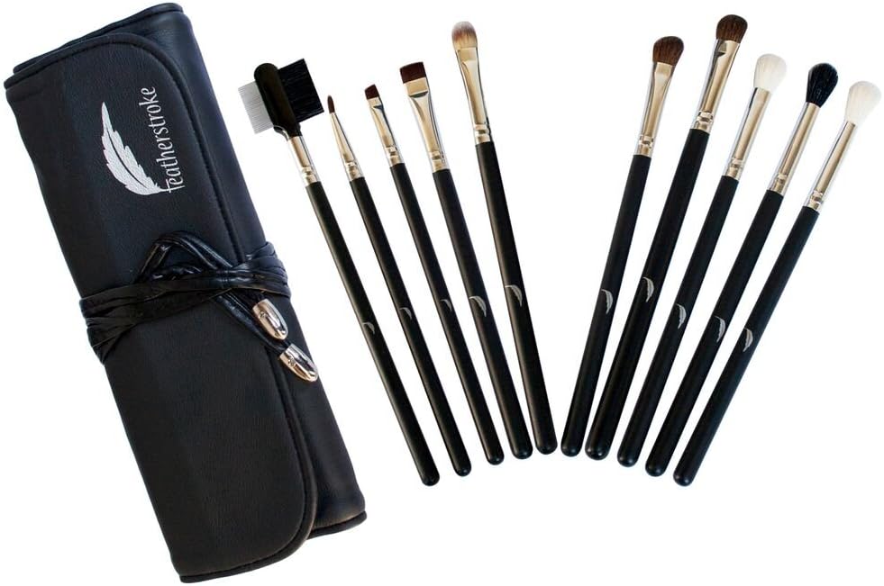 Featherstroke Eye Makeup Brush Set, 10-Pieces