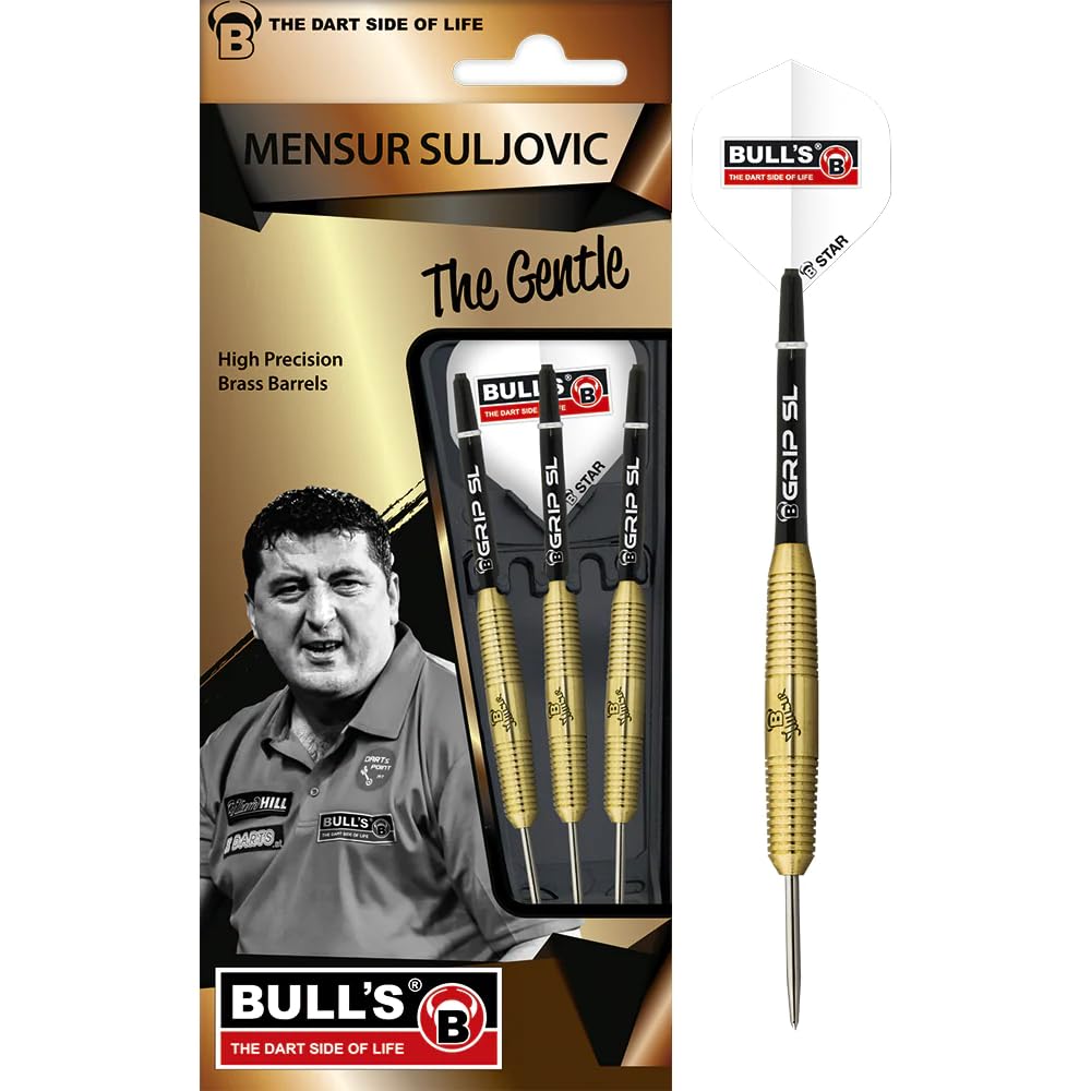 Bull's Men's Scale Suljovic Team Player Steel Dart Brass, Gold, 55 mm