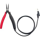 Auyuve grounded pliers for permanent jewelry, 3ft Precise Control Unleash Unrivaled Precision for Fine Chain Welding, Red