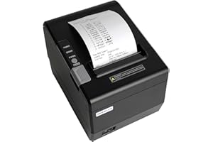 Rongta Kitchen Restaurant POS Printer RP850P, 80mm Thermal Receipts Printer with Auto Cutter, USB Serial Ethernet for ESC/POS, Support Windows/Mac Cash Drawer, No Bluetooth, No Square