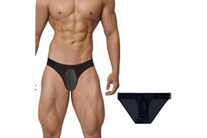 Meshal Sheer Men's Bikini Briefs Silky Smooth Sexy Seamless Lingerie See Through Bulge Ball Pouch Underwear