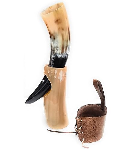 Medieval Hand-Forged Twisted Iron Viking Drinking Horn Stand - Cup Rack Holder